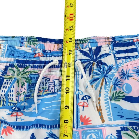 George Men's Stretch Above The Knee Novelty UPF 50 White Postcard Shorts 3XL NWT - Picture 10 of 12